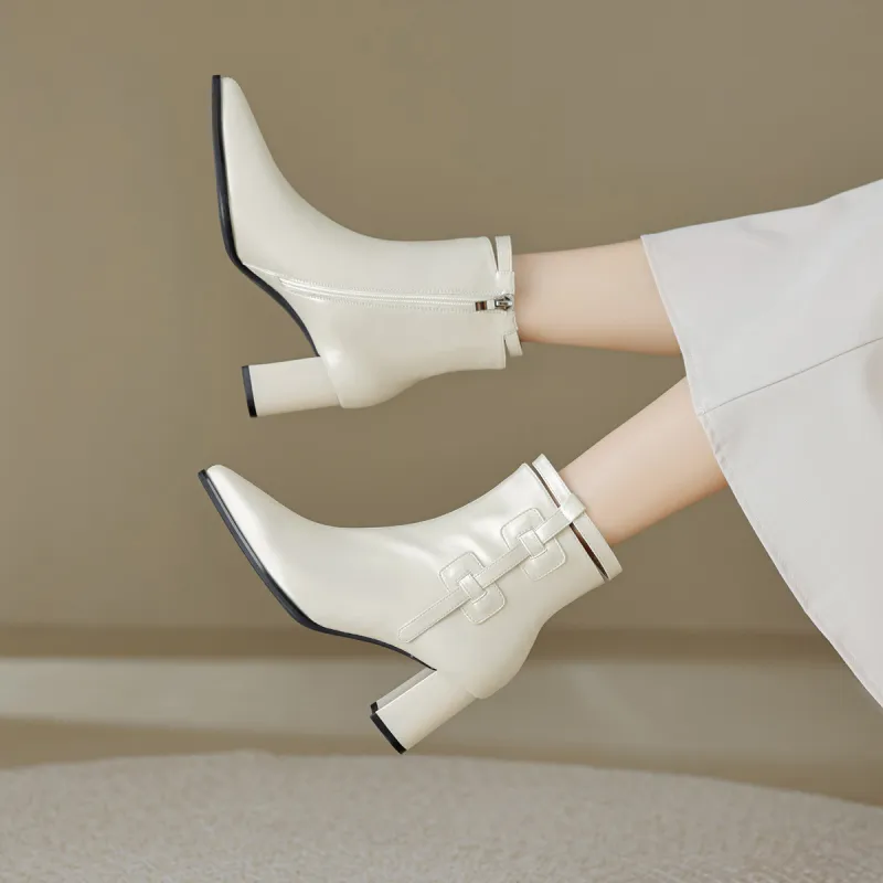 【dme】 Ankle Boots 7.5cm Women's Ecru-3