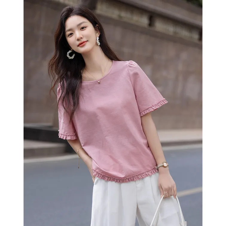 【dme】 Shirt Women's Leather Pink-2
