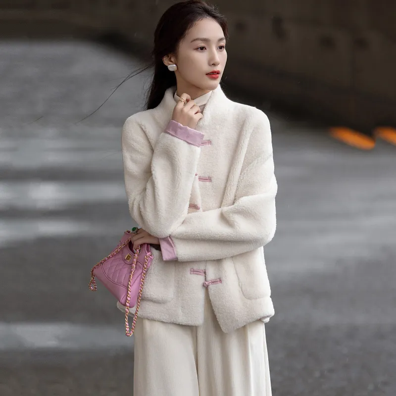 【dme】 Velvet feel Coat Women's Beige-2