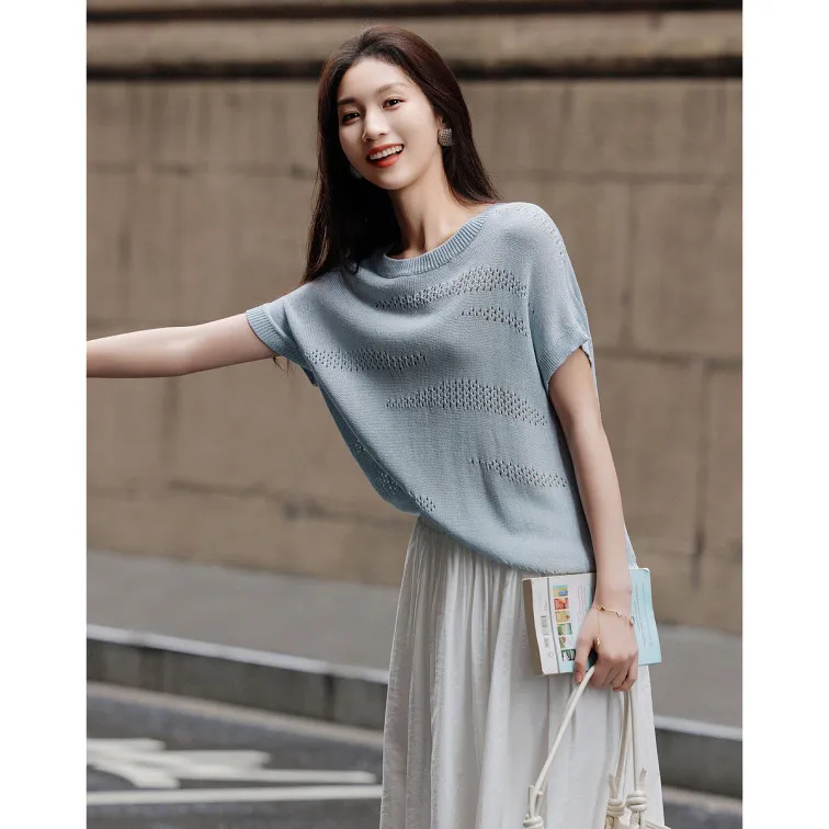 【dme】 Knitwear Women's Aqua Blue-3