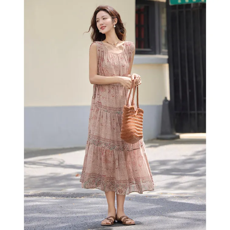 Dme Sleeveless Dresses Women's Orange Yellow-1