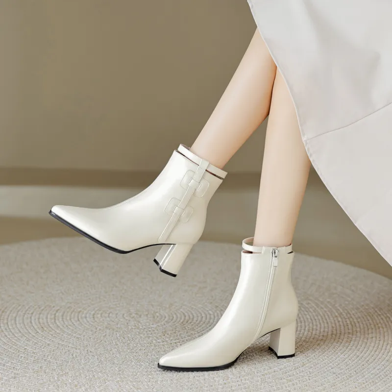 【dme】 Ankle Boots 7.5cm Women's Ecru-2