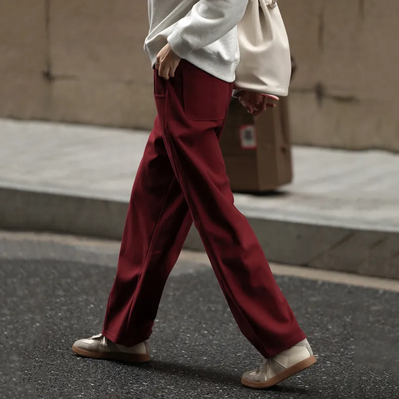 【dme】 Casual Pants Women's Brick Red-3