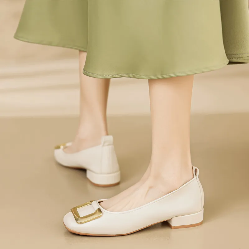 【dme】 Casual Single Shoes 2.5cm Women's Ecru-3