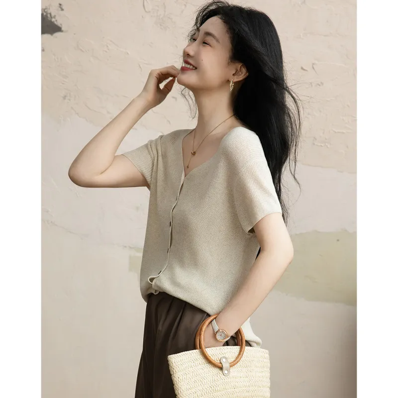 【dme】 Summer Knitwear Women's Linen-1