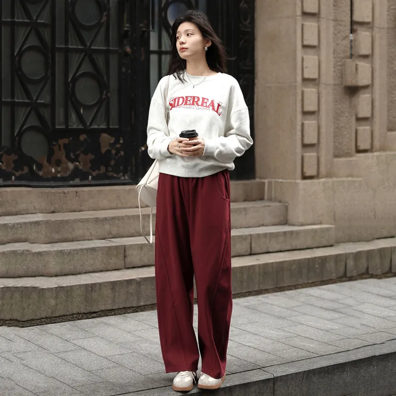 【dme】 Casual Pants Women's Brick Red-4