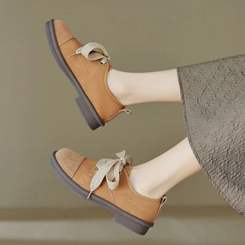 【dme】 Casual Single Shoes 2.8cm Women's Caramel-2