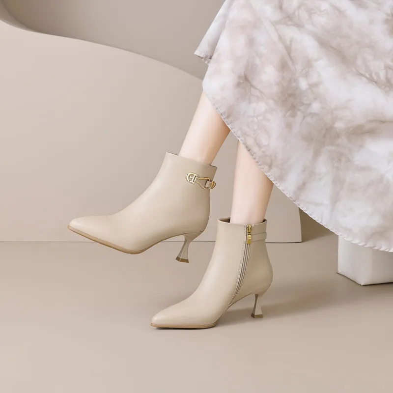 【dme】 Ankle Boots Women's Milk Coffee-1