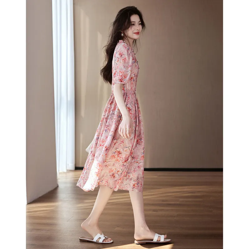 【dme】 Short Sleeved Dress Women's-1