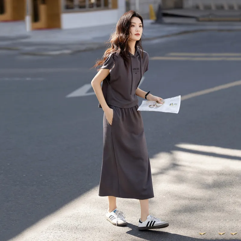 【dme】 Skirt Set Women's Dark Gray-3