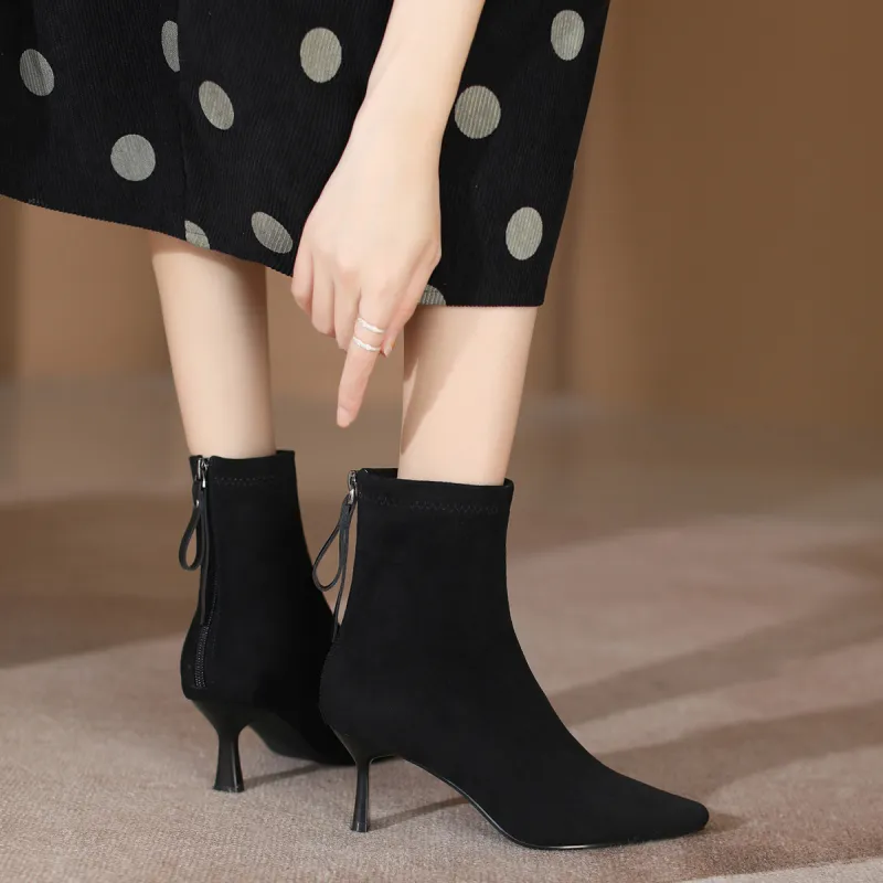 【dme】 Ankle Boots 6.5cm Women's Black-5