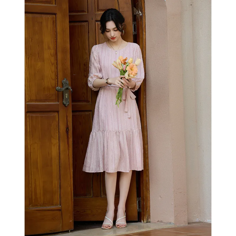【dme】 Long Sleeved Dress Women's Violet-6