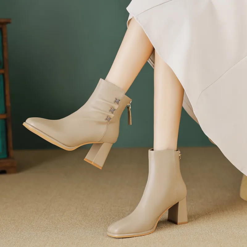 【dme】 Ankle Boots Women's Beige-2