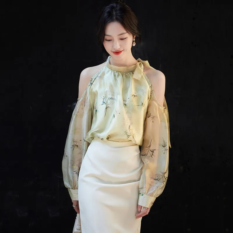 【dme】 Shirt Women's Light Pea Green-3