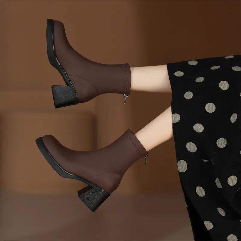 【dme】 Ankle Boots Women's Brown-3