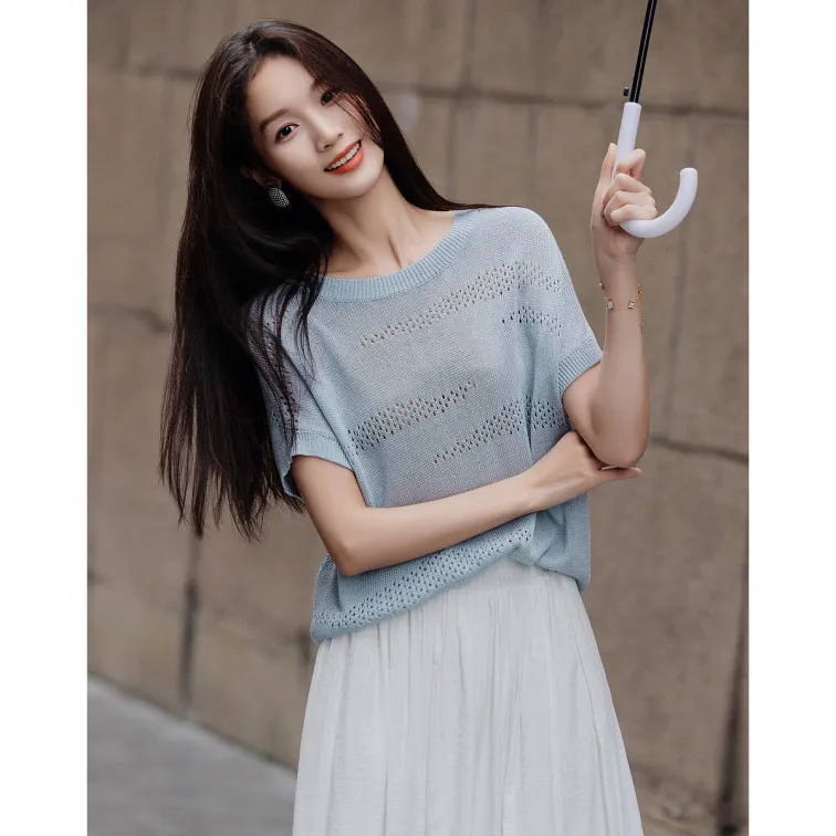 【dme】 Knitwear Women's Aqua Blue-2