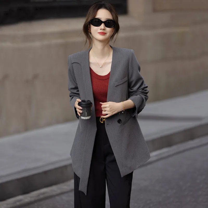 【dme】 Business Suit Women's Dark Gray-1