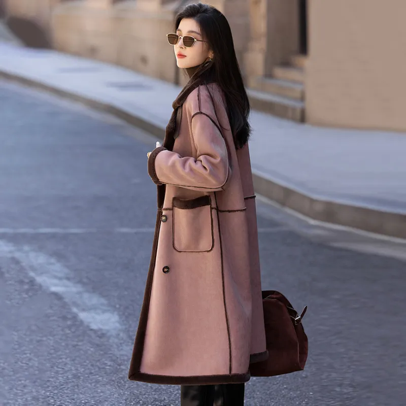【dme】 Puffer Jacket Women's Leather Pink-3