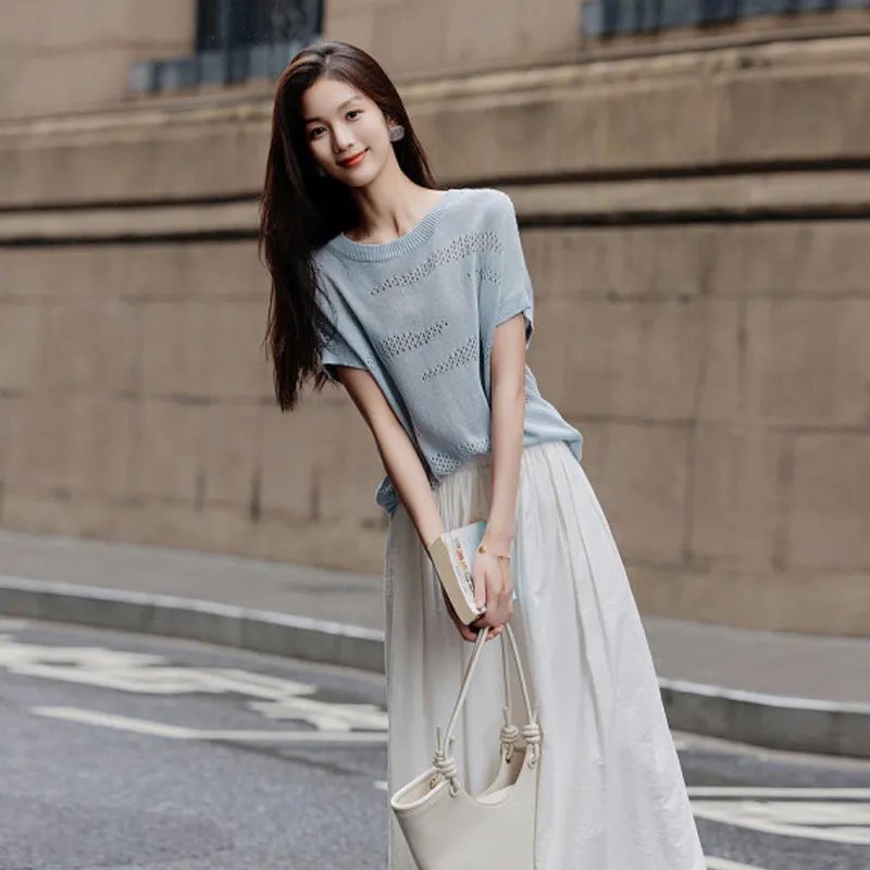 【dme】 Knitwear Women's Aqua Blue-5