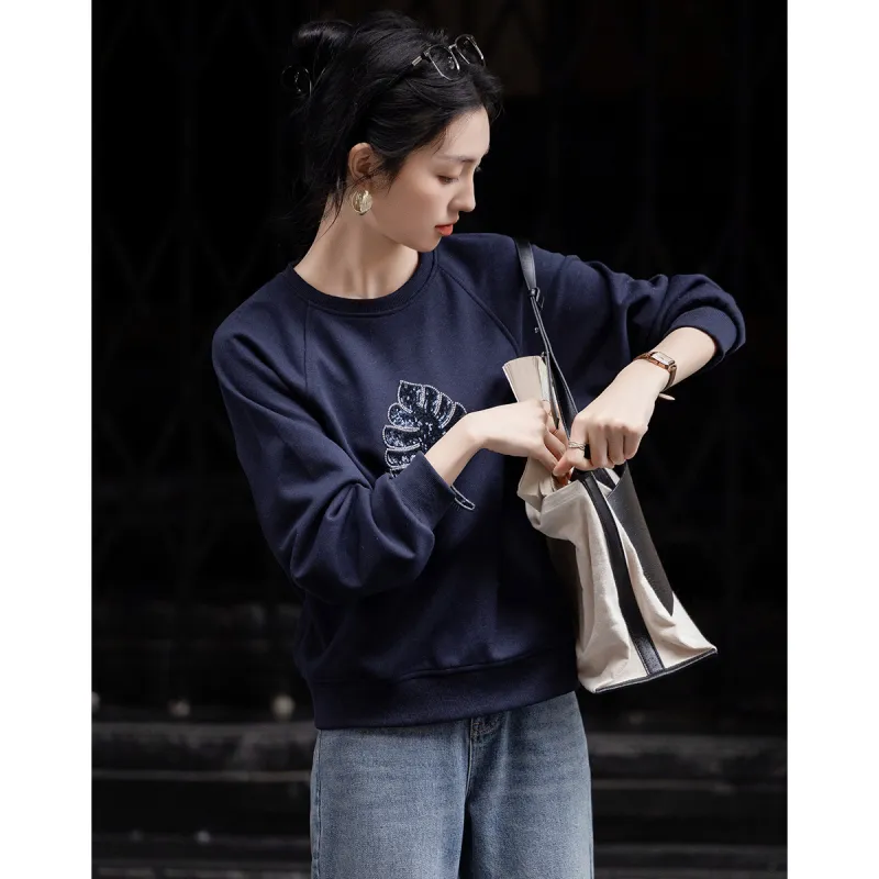 【dme】 Sweatshirt Women's Navy Blue-2