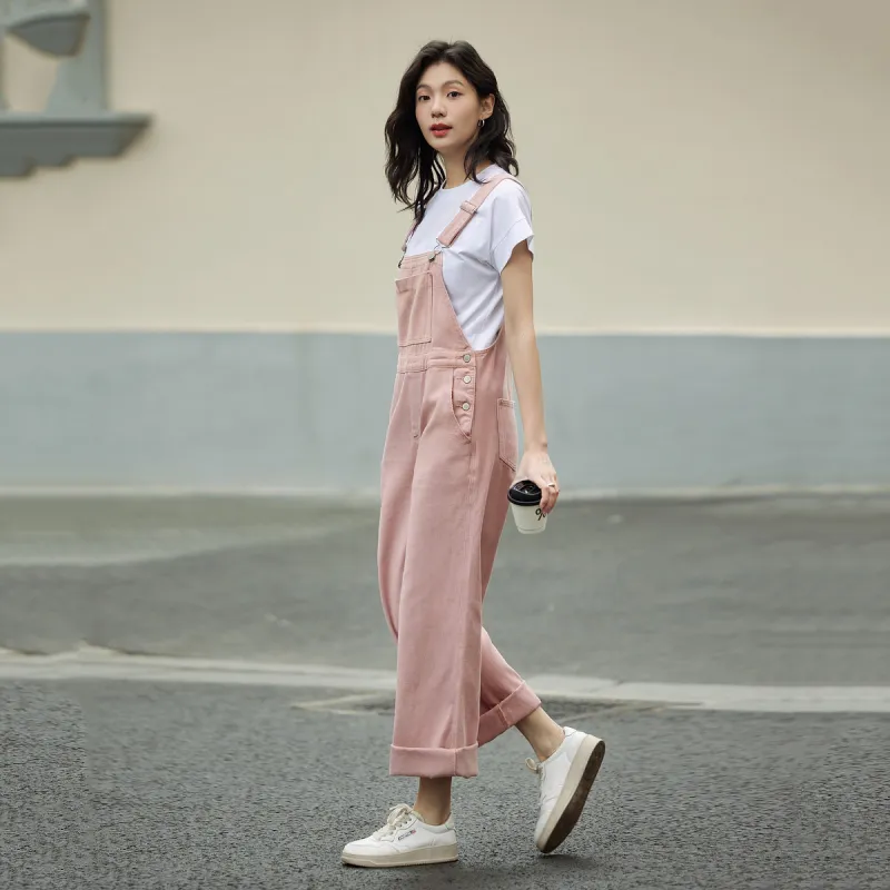 【dme】 Overalls Women's Leather Pink-3