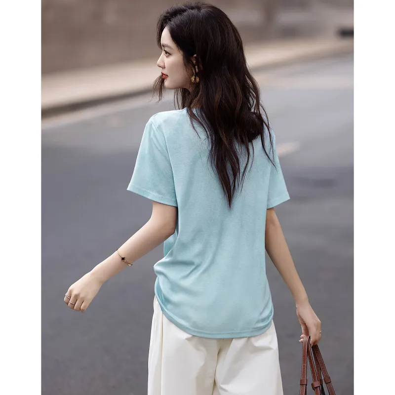 Dme T Shirts Women's Sky Blue-5