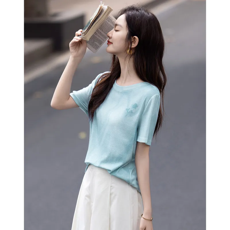 Dme T Shirts Women's Sky Blue-6