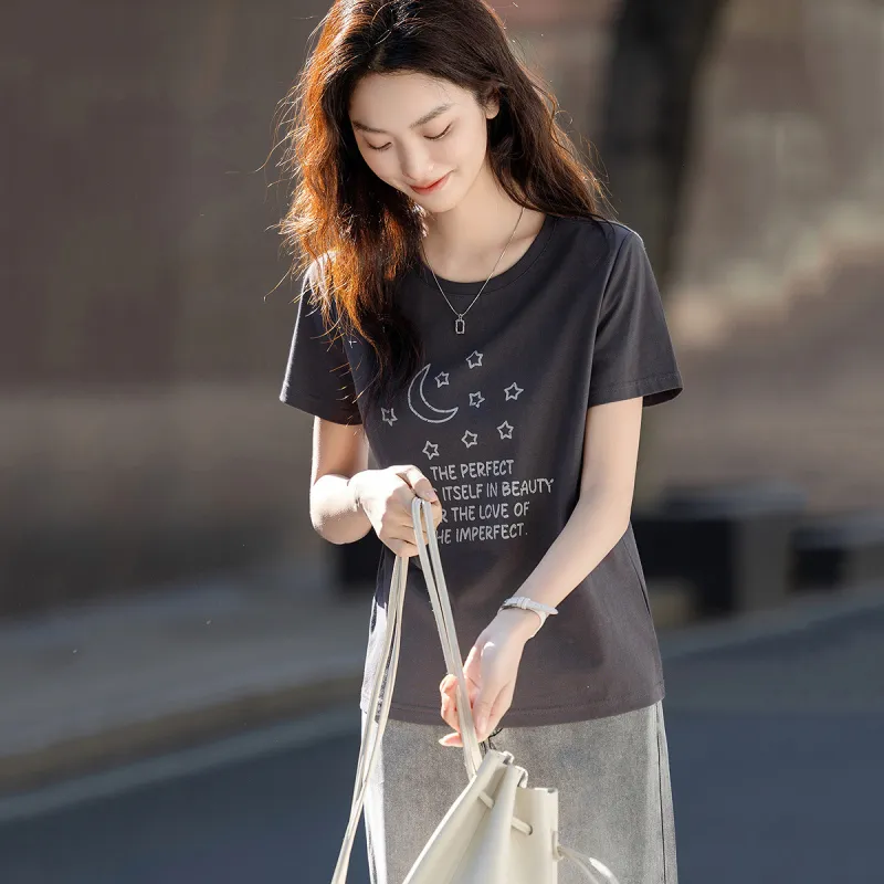 【dme】 T Shirt Women's Dark Gray-1