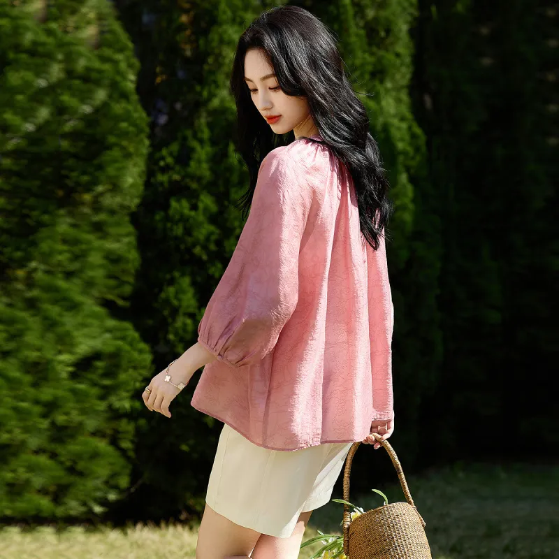 【dme】 Shirt Women's Leather Pink-4