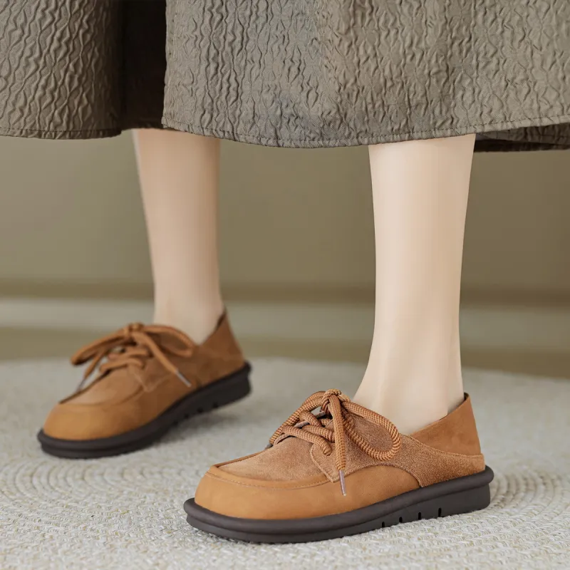 【dme】 Casual Single Shoes 2cm Women's Brown-2
