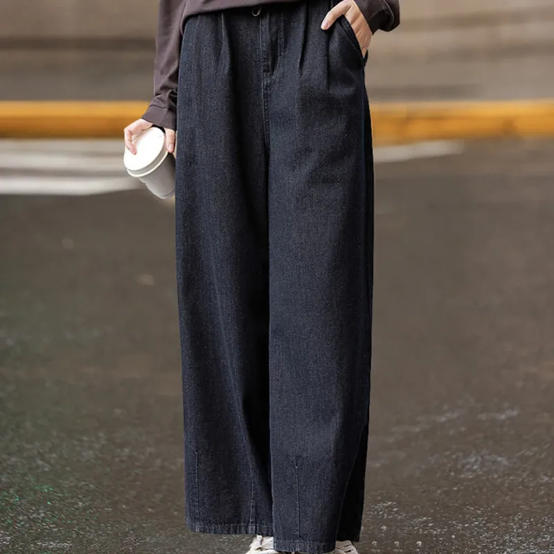 【dme】 Jeans Women's Dark Denim Blue-4