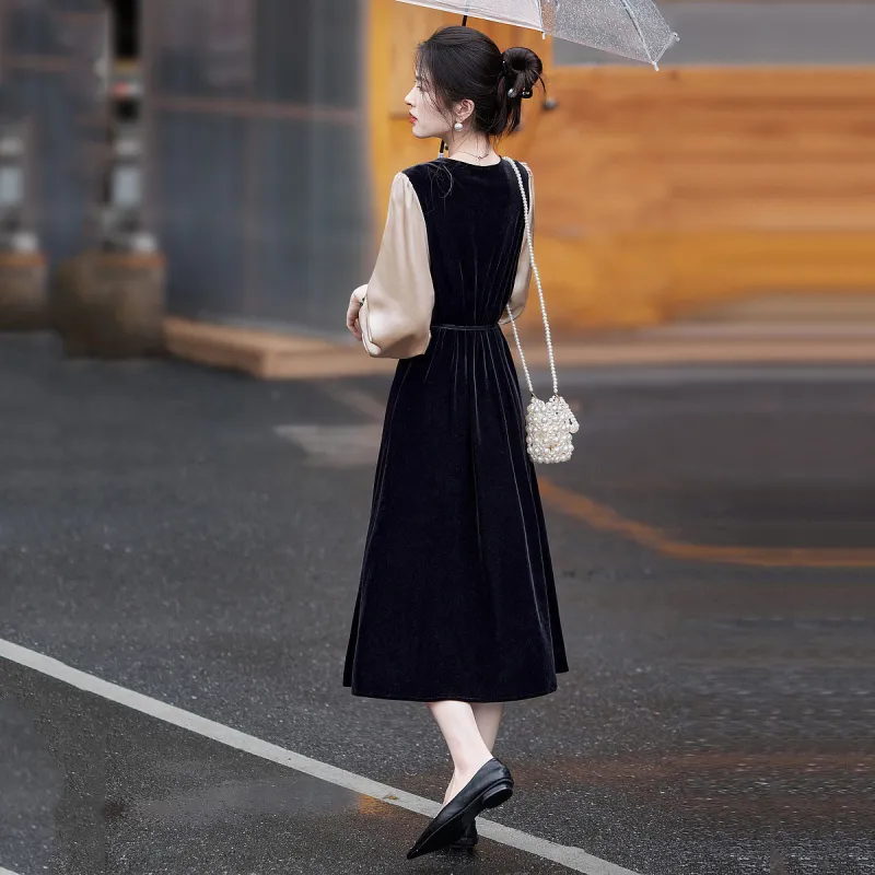 【dme】 Long-Sleeved Dresses Women's Black-4