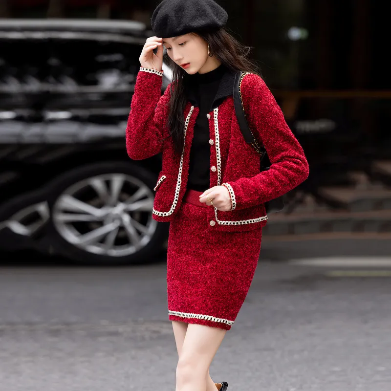 【dme】 Skirt Set Women's Mary Red-4