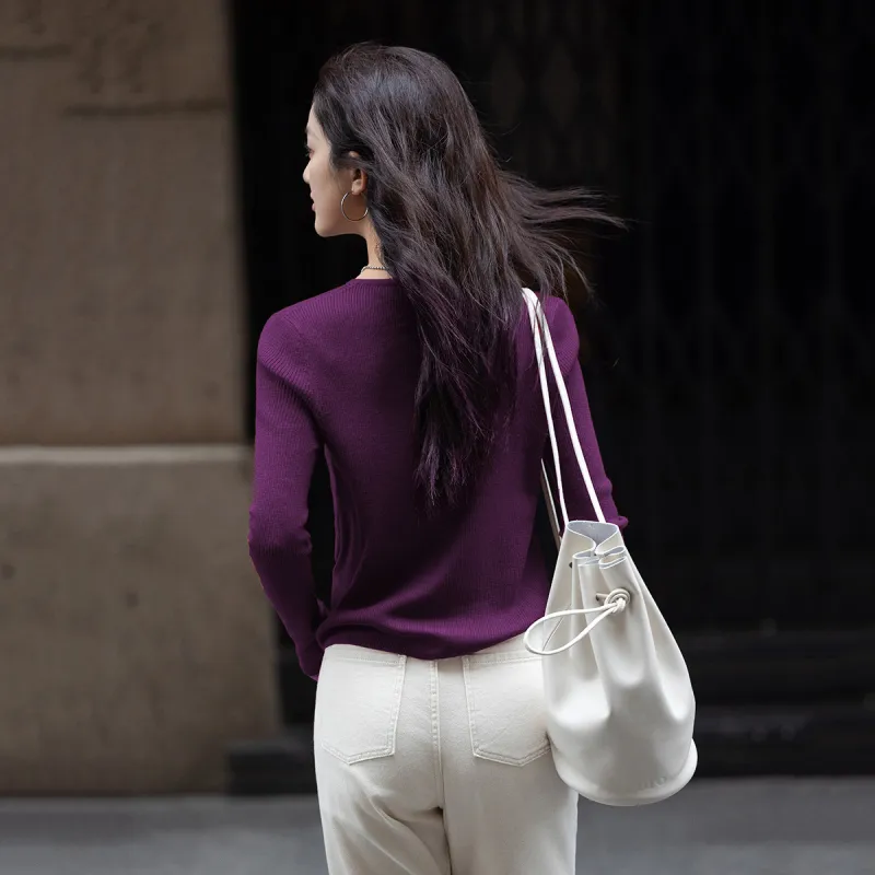 【dme】 Knitwear Women's Dark Purple-5