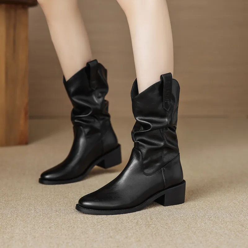 【dme】 Ankle Boots 4.8CM Women's Black-2