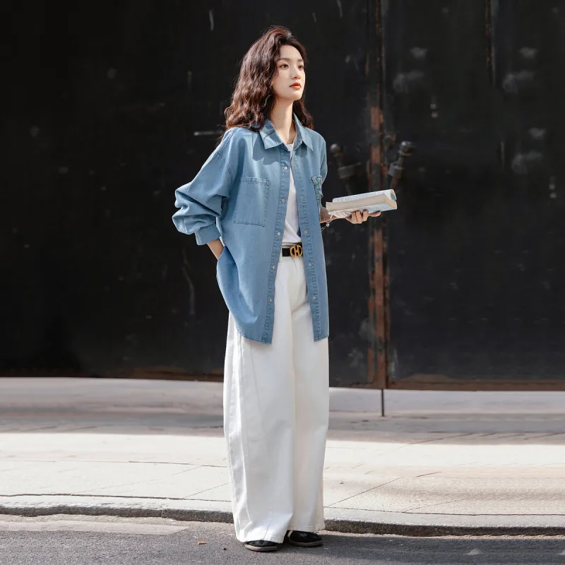 【dme】 Denim Jacket Women's Light Denim Blue-3