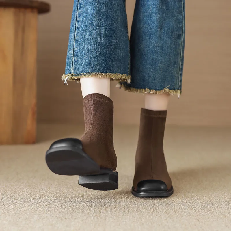 【dme】 Ankle Boots Women's Coffee-3