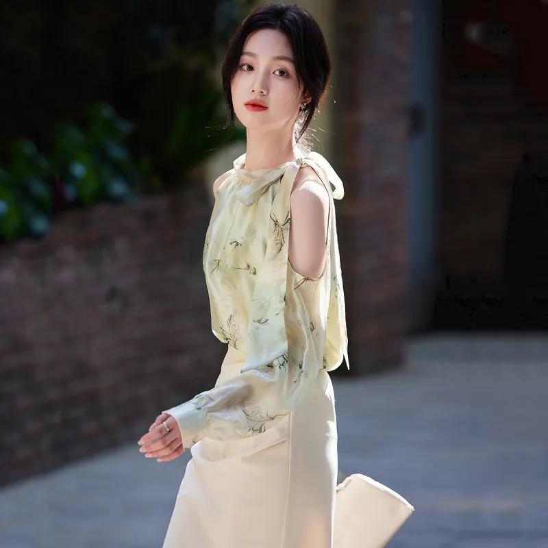 【dme】 Shirt Women's Light Pea Green-1