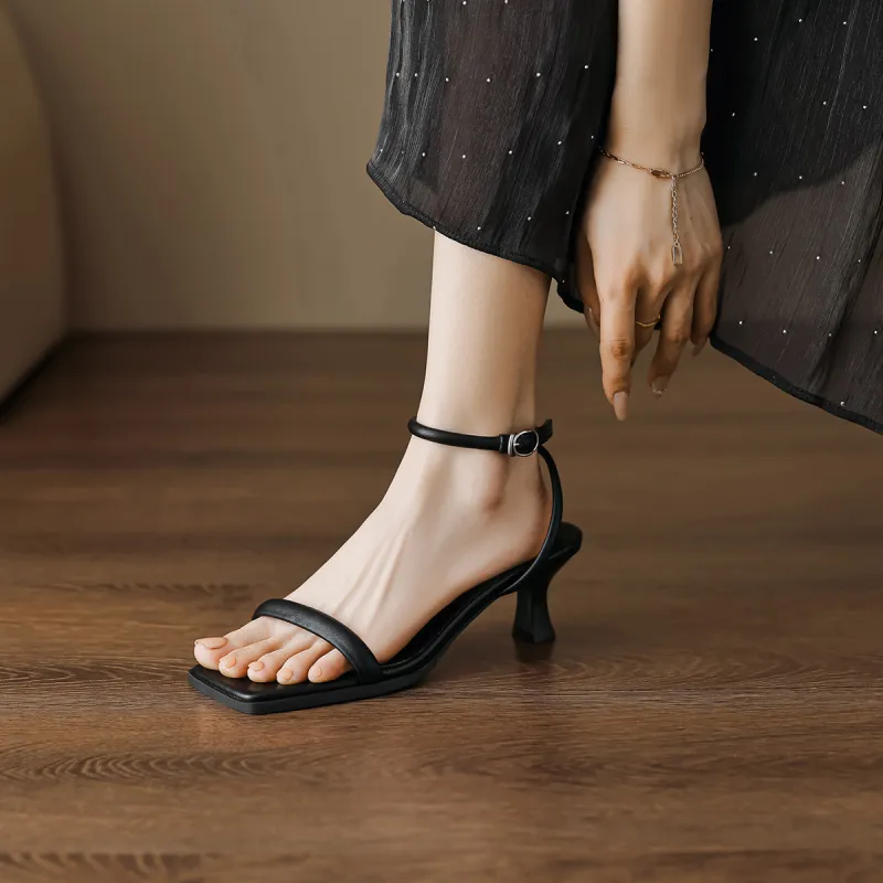 【dme】 Strap Sandals Women's Black-4