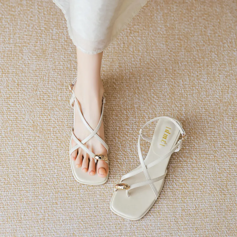 【dme】 Strap Sandals 3.7cm Women's Ecru-1