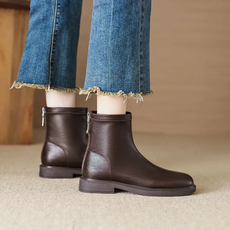 【dme】 Ankle Boots Women's Brown Red-4