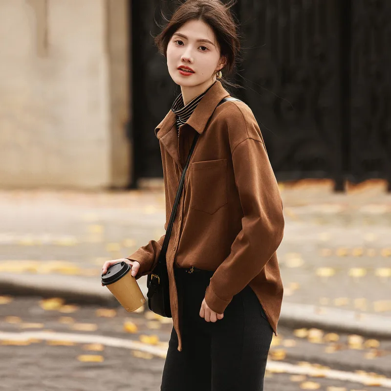 【dme】 Shirt Women's Light Coffee-6
