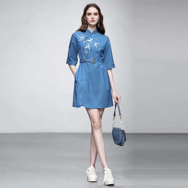 Duffy Fashion Short Sleeved Dress Women's-2