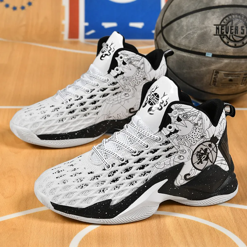 GQWE Cushioned Slip-Resistant Lightweight Mid-Top Basketball Shoes Unisex-2