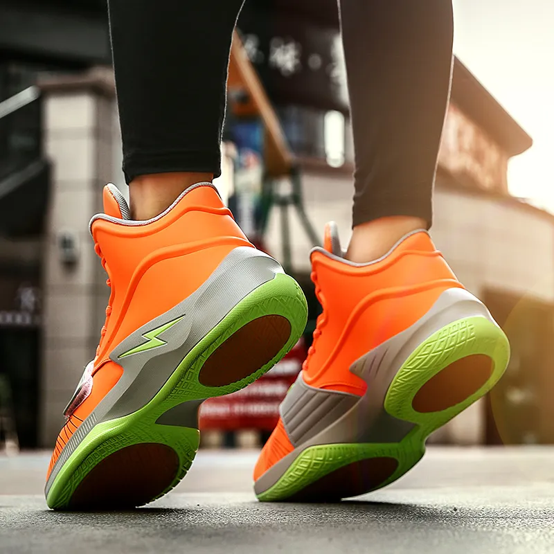 GQWE Cushioned Slip-Resistant Mid-Top Basketball Shoes Unisex-4