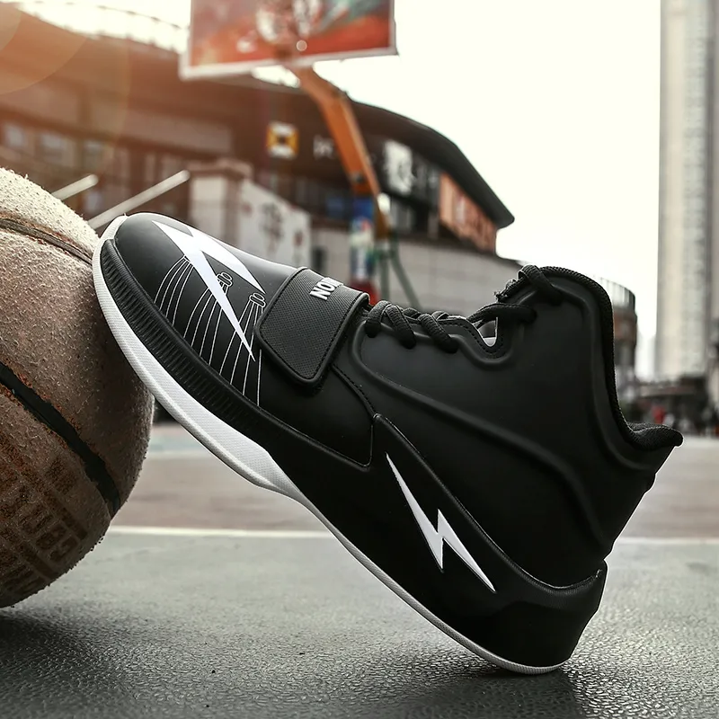 GQWE Cushioned Slip-Resistant Mid-Top Basketball Shoes Unisex-7