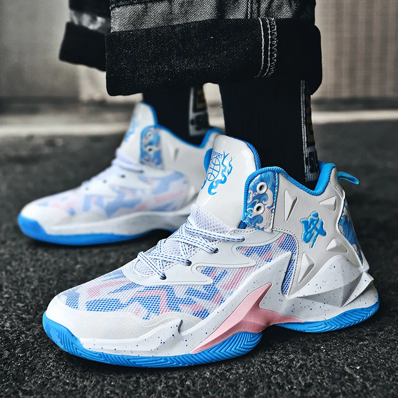 GQWE Cushioning Breathable Lightweight High-Top Basketball Shoes Unisex-8