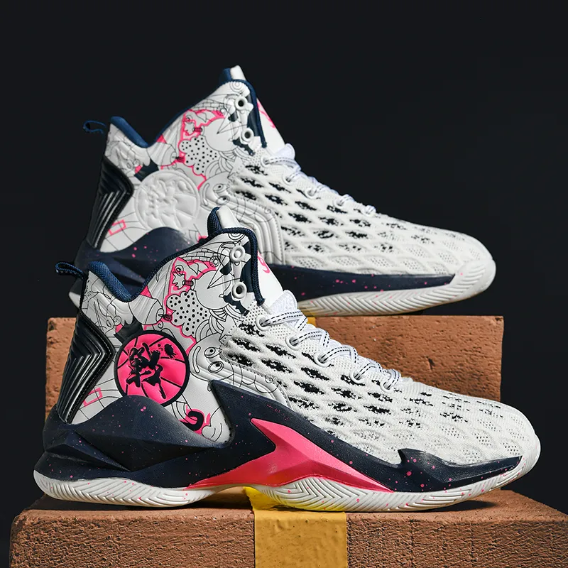 GQWE Cushioned Slip-Resistant Lightweight Mid-Top Basketball Shoes Unisex-18