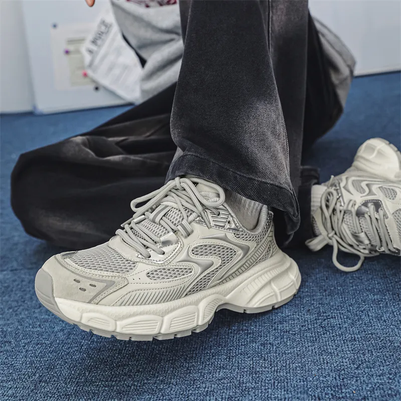 Yamid Cushioned Slip Resistant Breathable Low Top Chunky Sneakers Men's-4