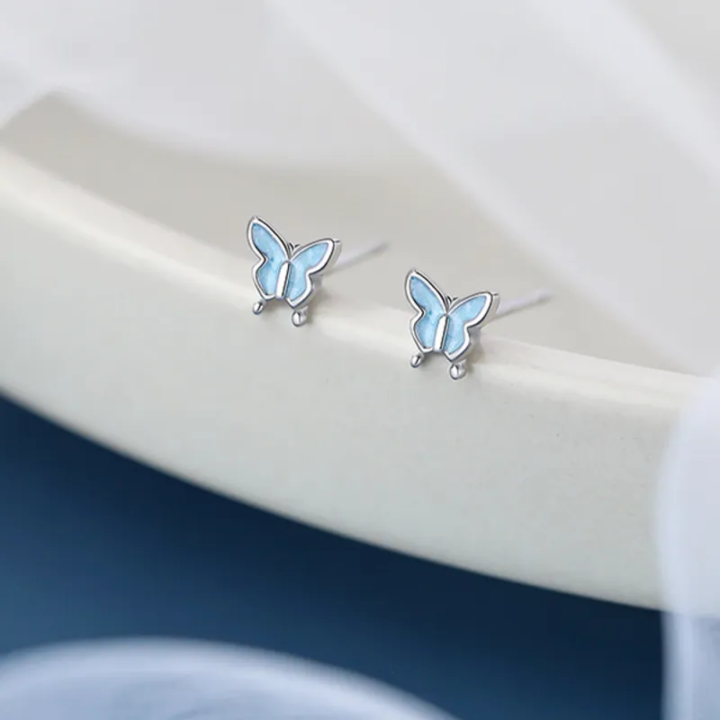 7℃ S925 Silver Stud Earrings Women's-3